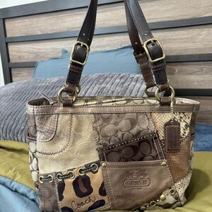 Coach Patchwork Brown and Tan Women's Bag